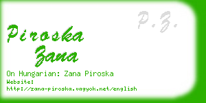 piroska zana business card